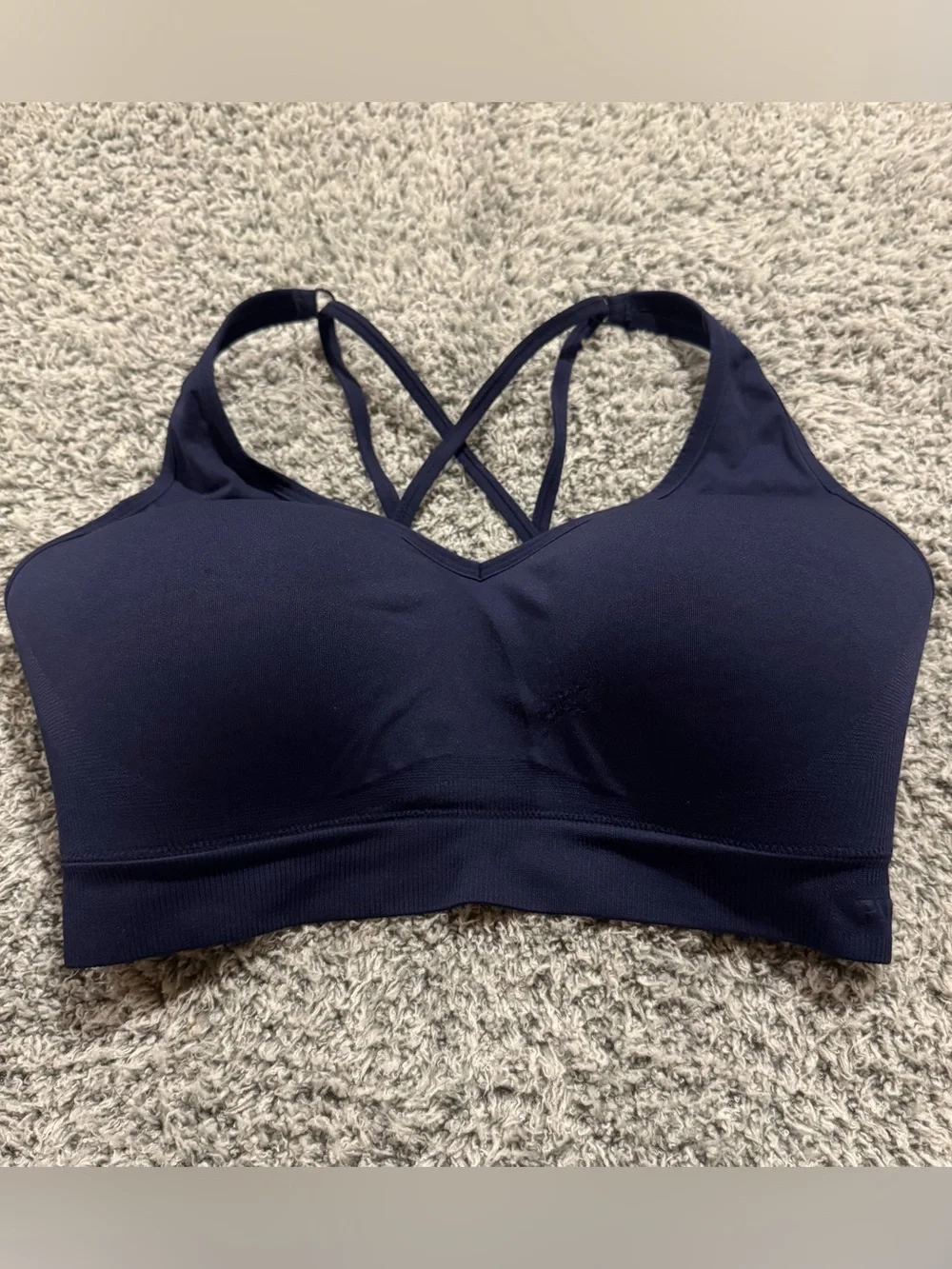 PINK Victoria Secret Navy Crisscross Sports Bra 36DD/E